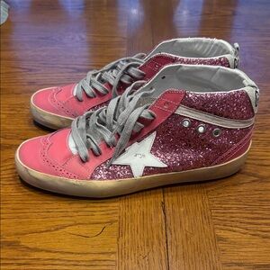 Golden Goose Pink Glitter Midstar